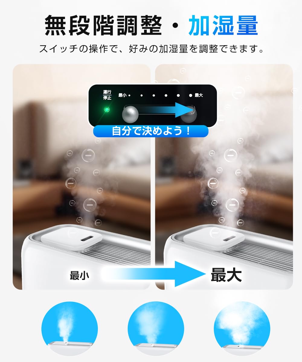 Amazon.co.jp: Zaida 加湿器 大容量 【4L大容量・省エネ】 超